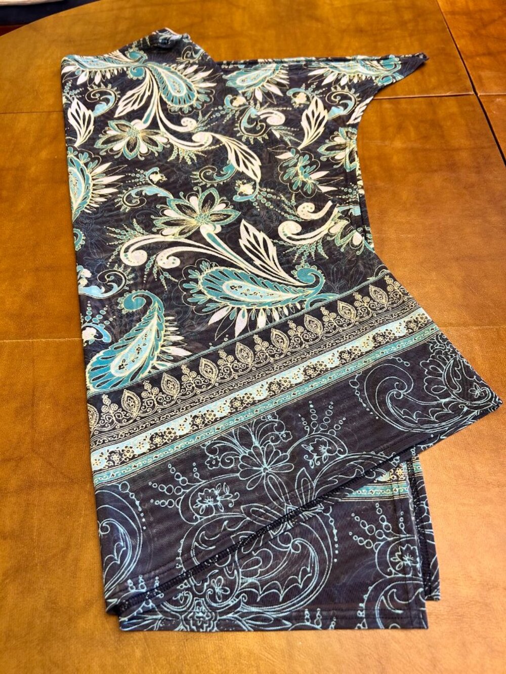 Jets By Jessika Allen Sarong SZ US 6 S-M Swim Cover Up Skirt Pareo Beach Blue ! - Picture 3 of 4